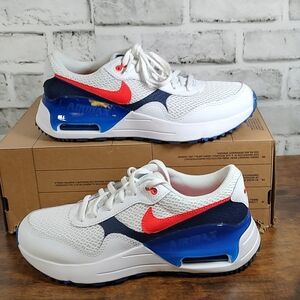 Nike Air Max System Low White Royal Crimson - DQ0284-101 GS 6.5y No Box Lid